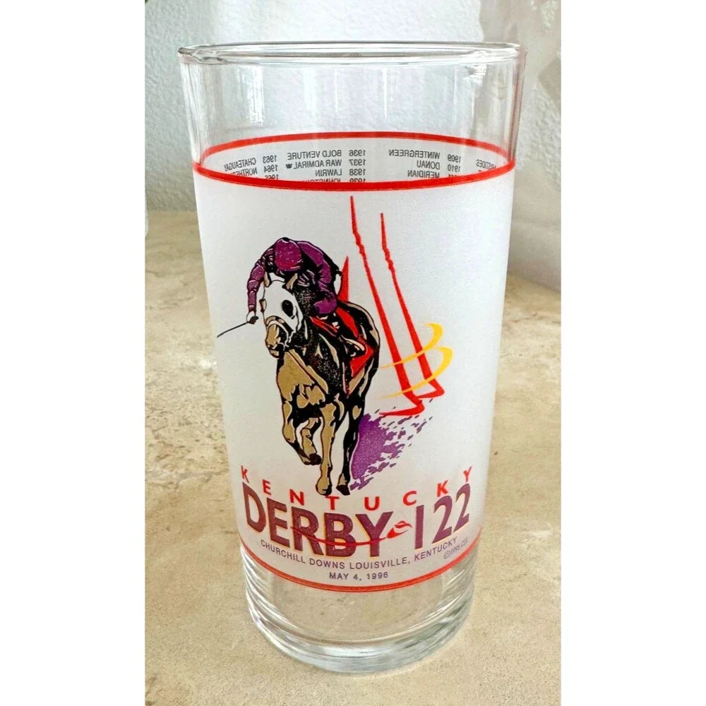 Vintage Kentucky Derby Glasses 1996 1997 1998 Set of 3 Churchill‎ Downs Aramark